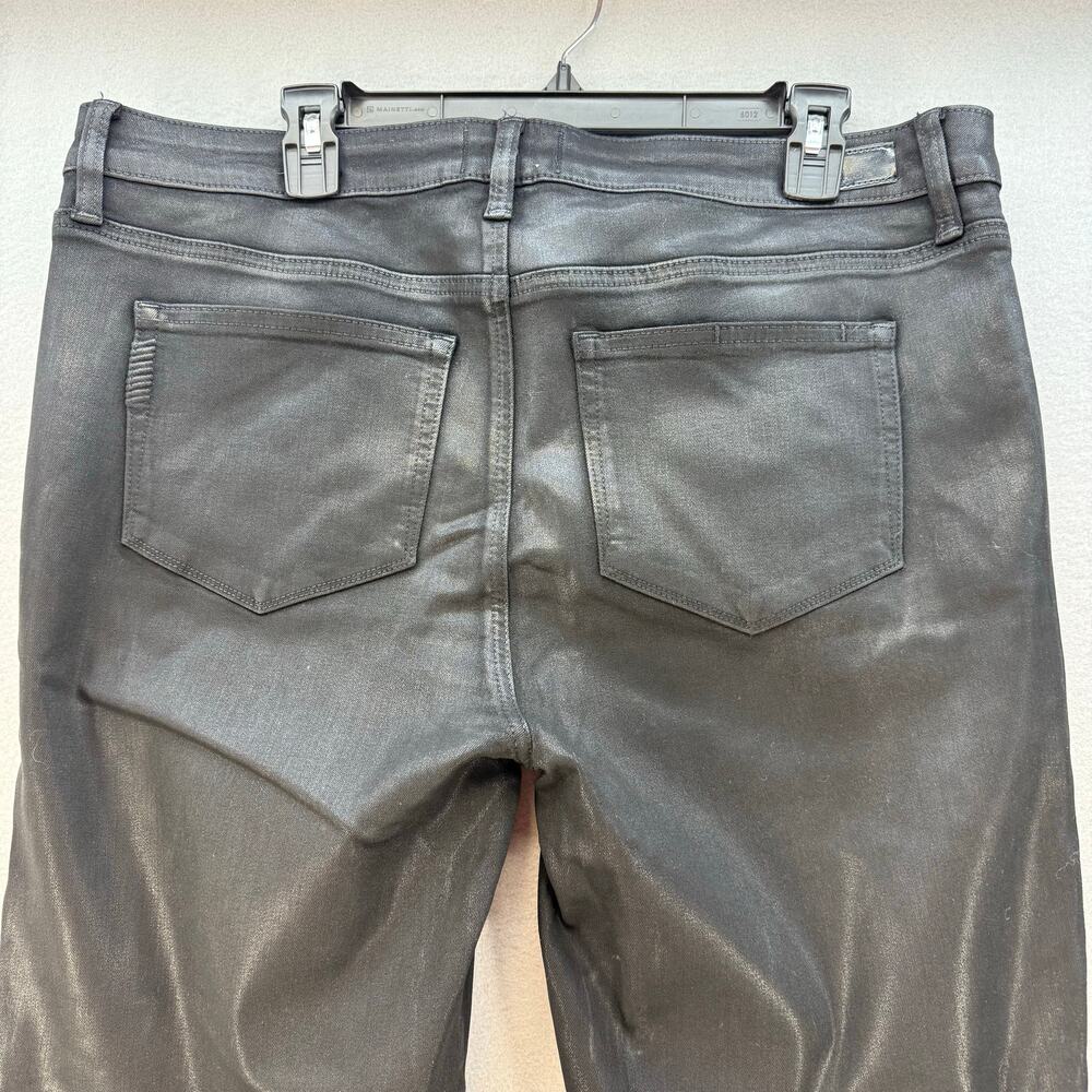 Paige Pants Women's 33 (16) Black Claudine Transend Lux Coating Antrhopologie - Picture 3 of 16